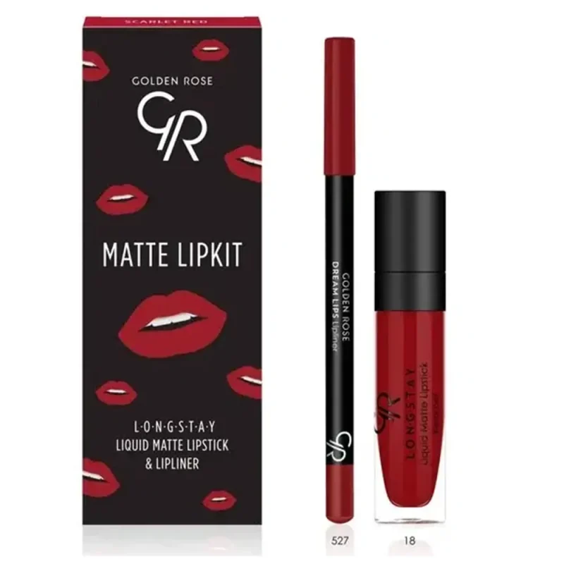 کیت لب گلدن رز مدل Scarlet Red