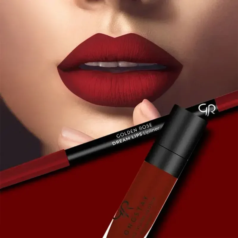 کیت لب گلدن رز مدل Scarlet Red - Image 2