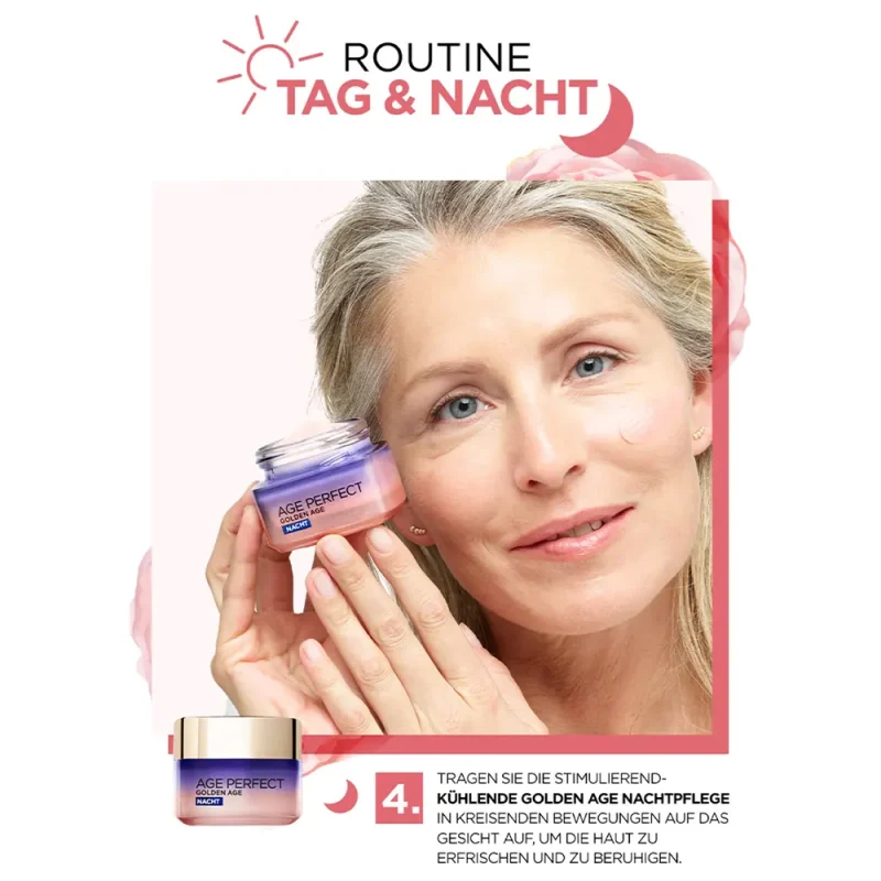 کرم شب ضدپیری لورآل Age Perfect حجم ۵۰ میل - Image 3