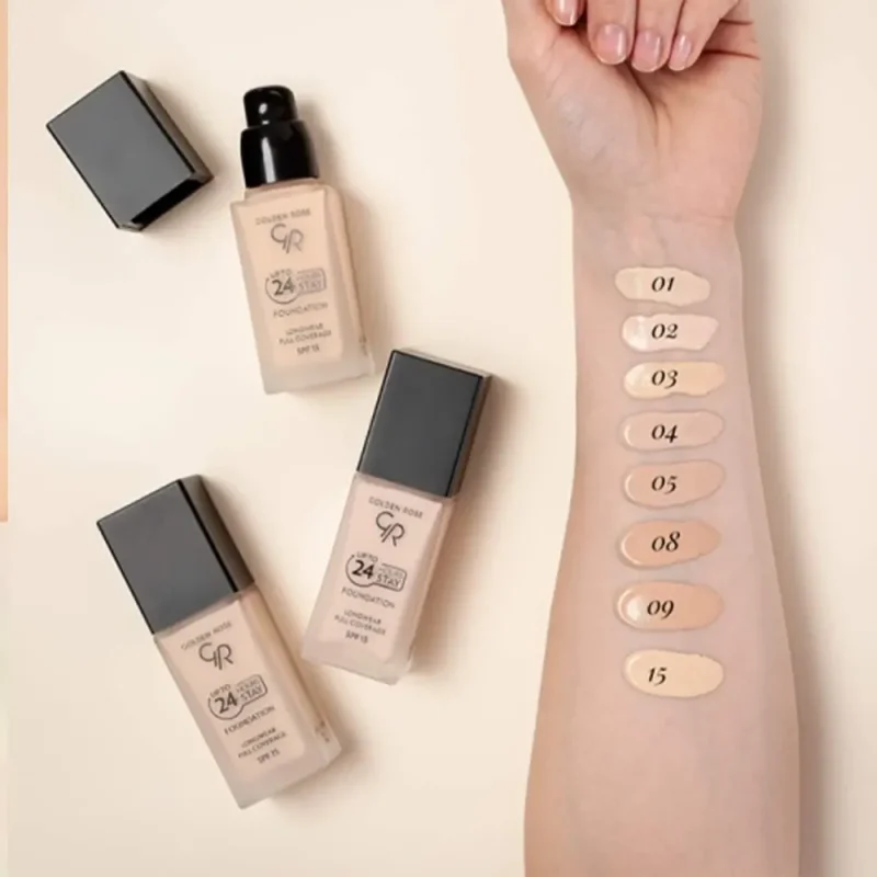 کرم پودر گلدن رز Long Wear حجم ۳۵ میل - Image 4