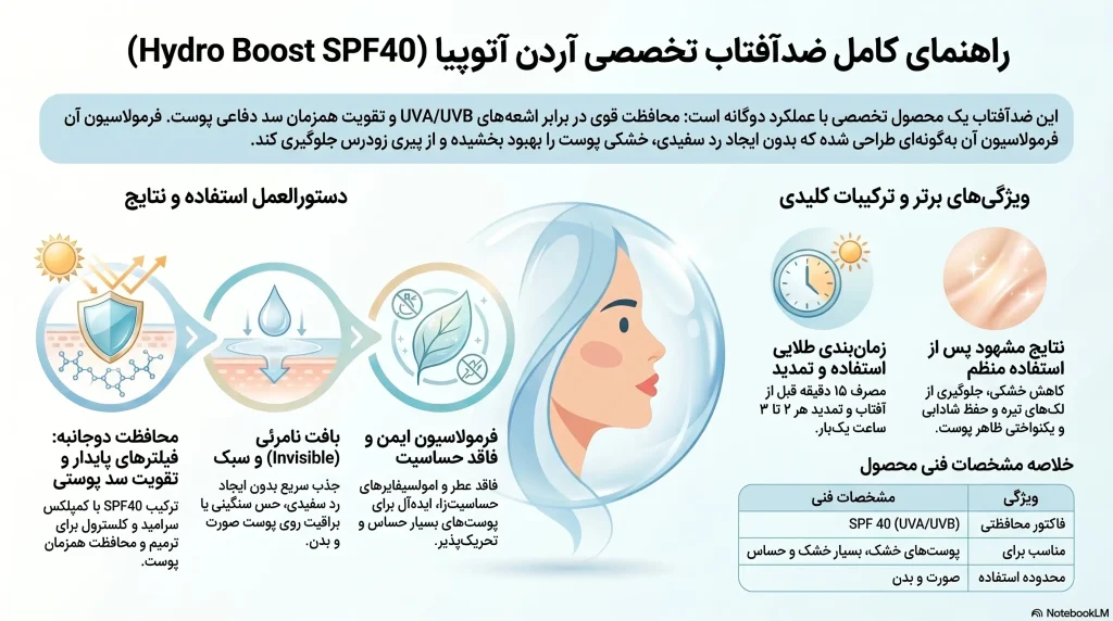 اینفوگرافی کامل ضدآفتاب تخصصی پوست