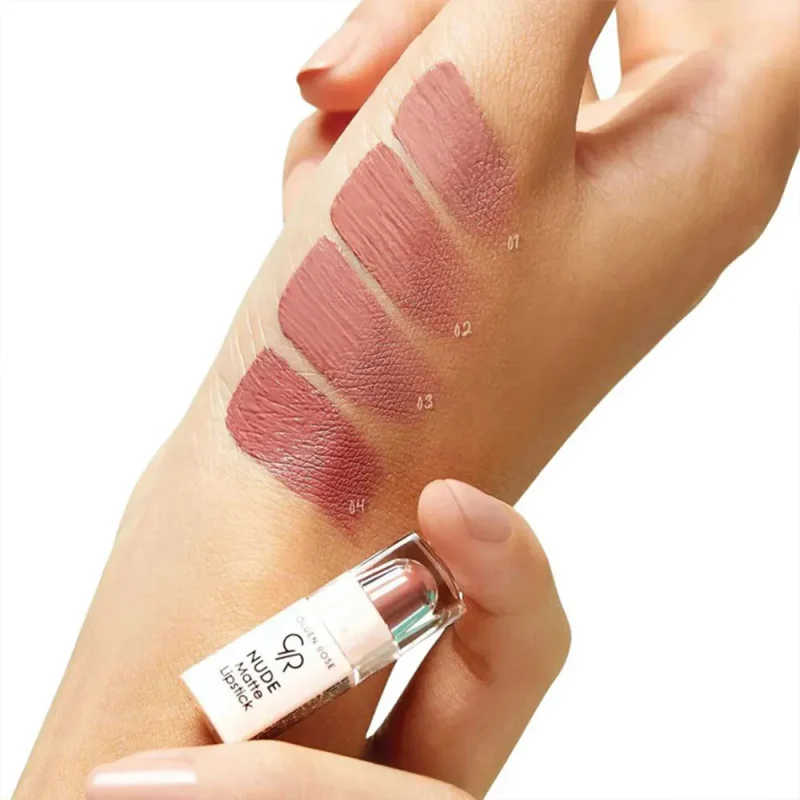 رژ لب مینی گلدن رز مدل Nude - Image 3