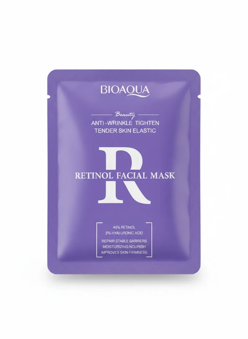 ماسک ورقه‌ای رتینول ضدچروک و سفت‌کننده بیوآکوا مدل Retinol Facial Mask حجم 25 گرم - Image 1