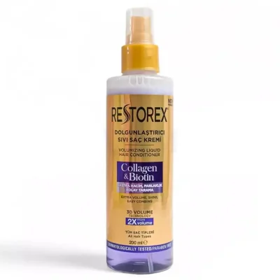 اسپری دوفاز حجم‌دهنده رستورکس مدل Biotin & Collagen حجم ۲۰۰ میل