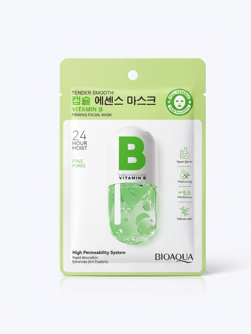 351360b6-5e29-40c7-9fb4-a1dfe36f51ba ماسک صورت ورقه ای بیوآکوا مدل Vitamin B - Image 1