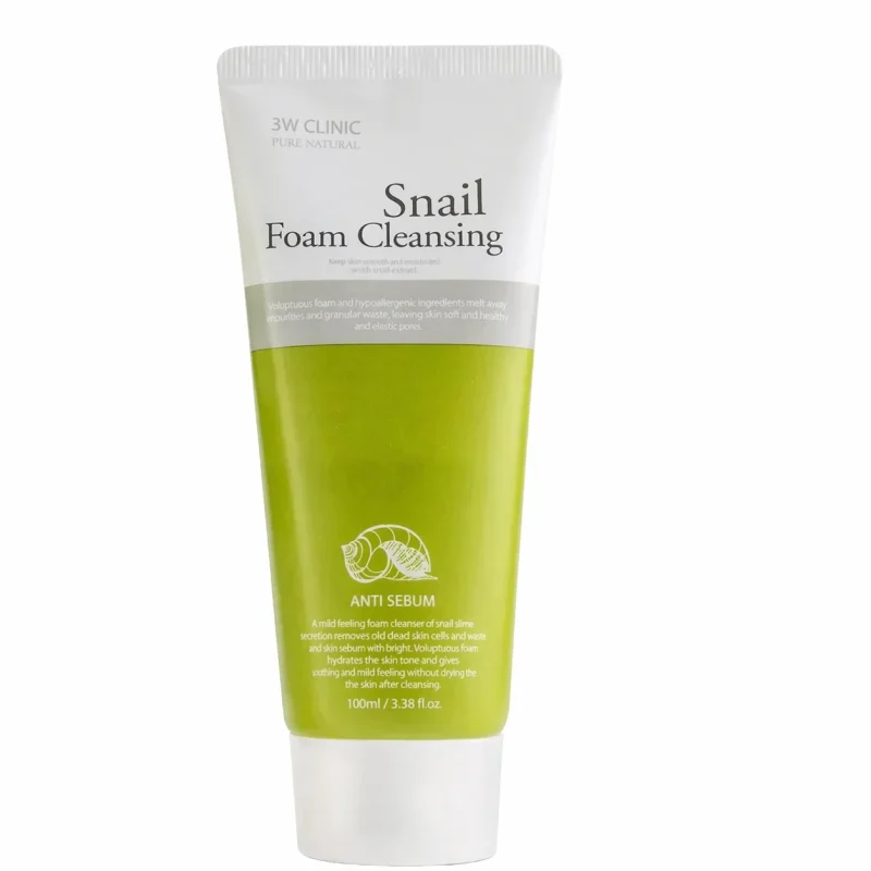 4012921c-3f6c-405d-8ce7-03e9e015ad39 فوم شستشو صورت 3W clinic مدل snail حجم 100میل - Image 1