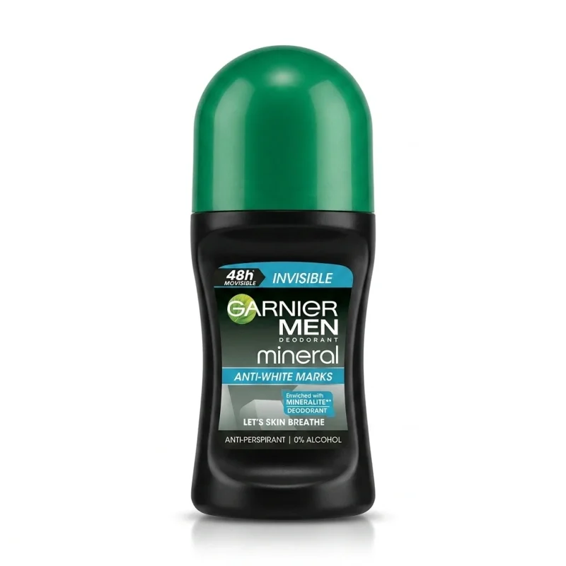 7ac2b1d0-15f6-43ba-b3ab-21efcc4ecc59 مام رول ضدتعریق مردانه گارنیر مدل Mineral Anti‑White Marks حجم 50میل - Image 1