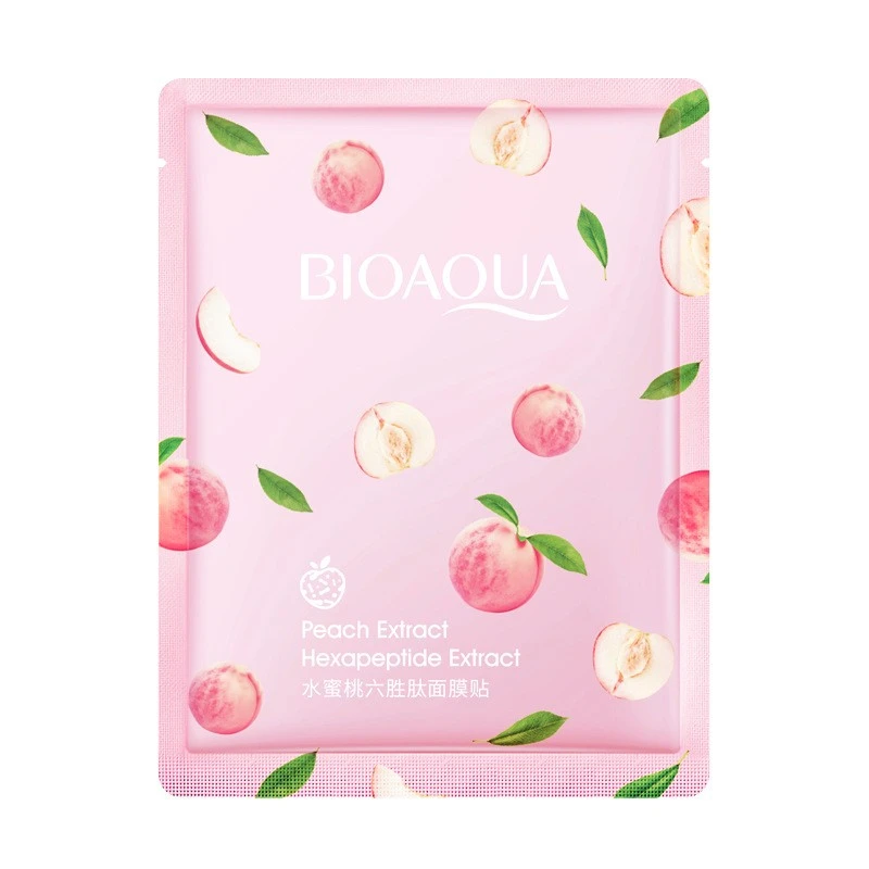 7f43ba88d22e5edf6d6c1f144c6f964417cb7237_1634390767 ماسک صورت ورقه ای بیوآکوا مدل Peach - Image 1