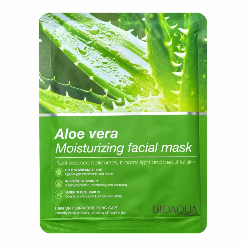 822c8cea-0772-4b3f-acc2-8894db22953a ماسک صورت ورقه ای بیوآکوا مدل Aloe moisturising - Image 1