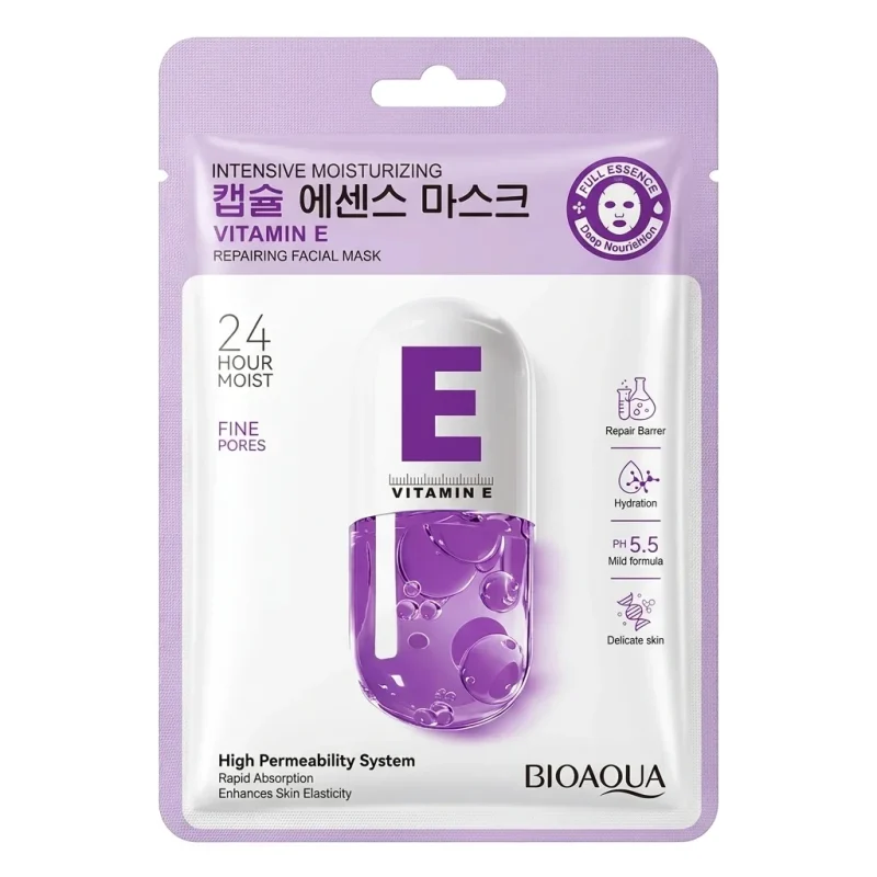 b3632823-5f10-4418-af77-82f2cfdeea44 ماسک صورت ورقه ای بیوآکوا مدل Vitamin E - Image 1