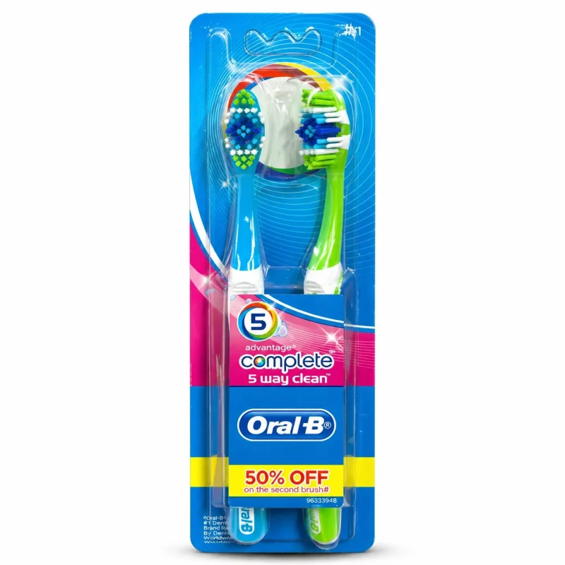 مسواک اورال بی مدل Complete 5 Way Clean بسته ۲ عددی - Image 1