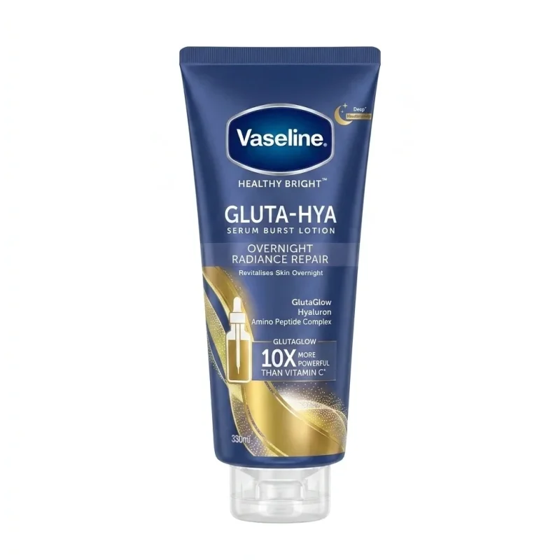 لوسیون بدن روشن‌کننده شب وازلین Gluta‑Hya حجم 330میل - Image 1