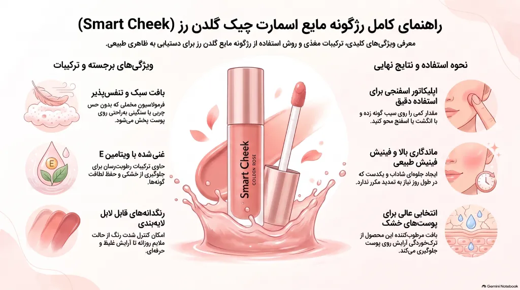 رژگونه اسمارت چیک گلدن رز