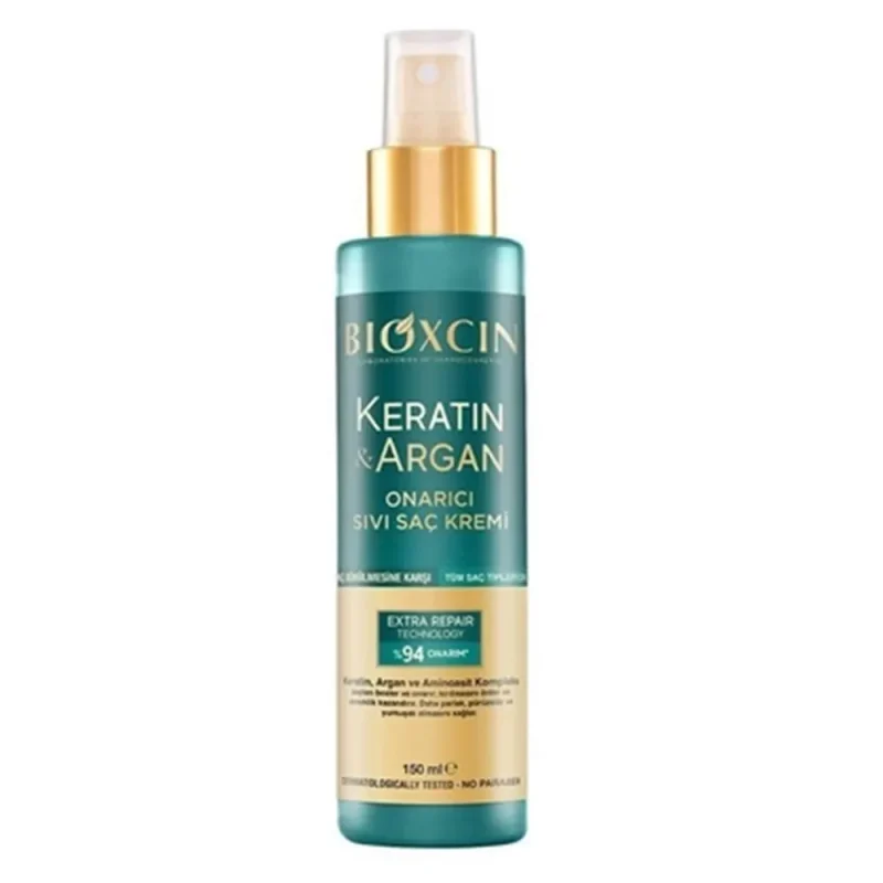 سرم دوفاز اسپری دوفاز ضدریزش بیوکسین مدل Keratin & Argan حجم ۱۵۰ میل