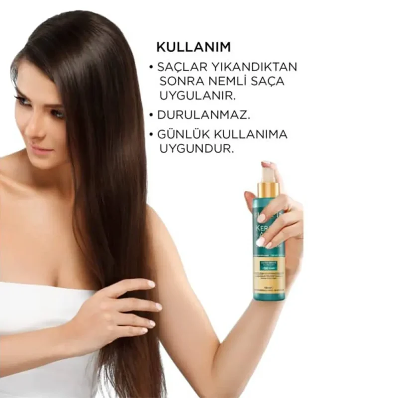 اسپری دوفاز ضدریزش بیوکسین مدل Keratin & Argan حجم ۱۵۰ میل - Image 3