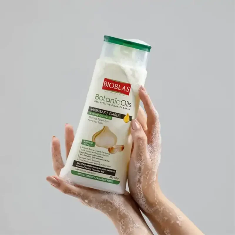 شامپو ضدریزش بیوبلاس مدل Garlic حجم ۳۶۰ میل - Image 3