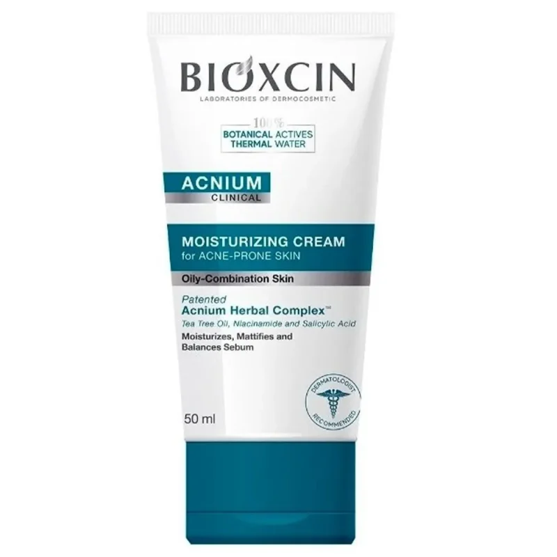 کرم مرطوب کننده بیوکسین مدل Acnium حجم ۵۰ میل
