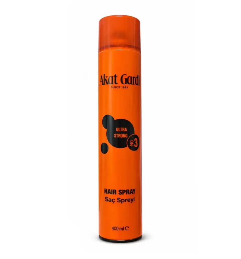 نارنجی اسپری حالتدهنده مو آکات گاردی Ultra Strong NO.3 حجم 400میل - Image 1