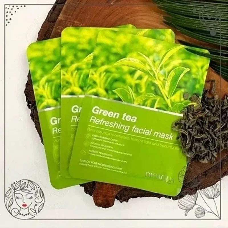 ماسک ورقه‌ای بیوآکوا Green Tea - Image 2