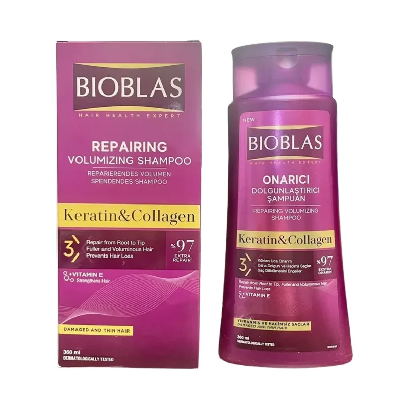 شامپو تقویت‌کننده بیوبلاس مدل Keratin & Collagen حجم ۳۶۰ میل - Image 2