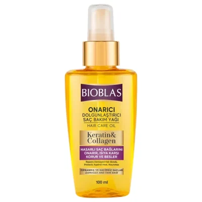روغن مو بیوبلاس مدل Keratin & Collagen حجم ۱۰۰ میل
