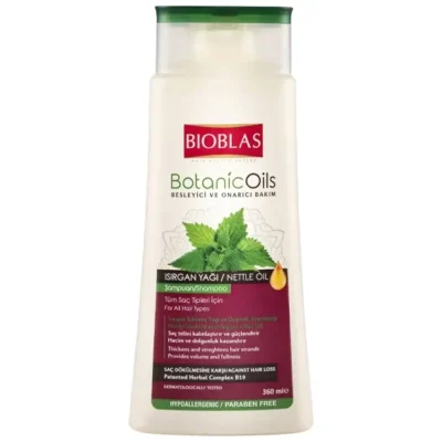 شامپو ضدریزش بیوبلاس مدل Nettle Oil حجم ۳۶۰ میل