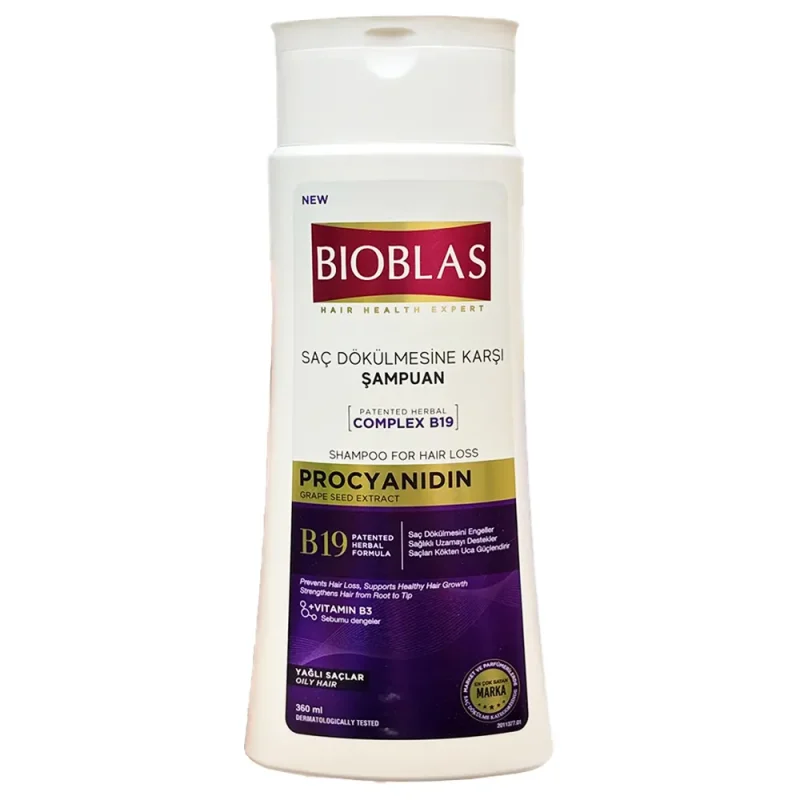شامپو ضدریزش بیوبلاس مدل Procyanidin + Biotin حجم ۳۶۰ میل