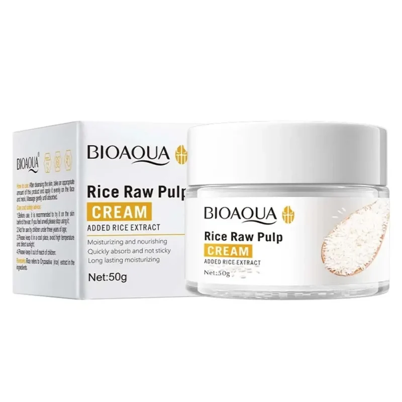 کرم مرطوب کننده بیوآکوا مدل Rice Raw Pulp حجم ۵۰ گرم