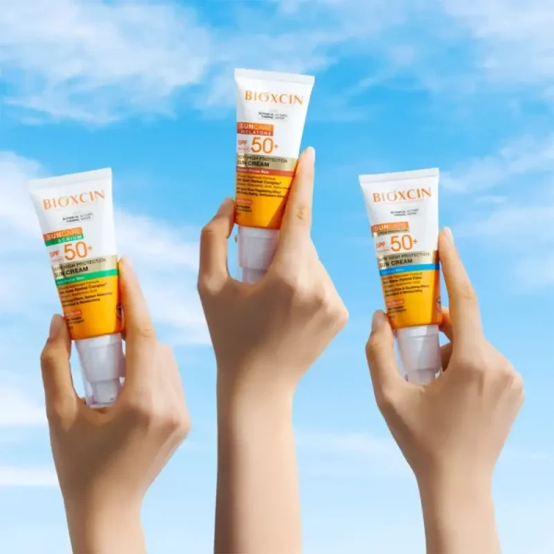 ضدآفتاب بی‌رنگ بیوکسین SPF50 مدل Dry Skin حجم ۵۰ میل - Image 3