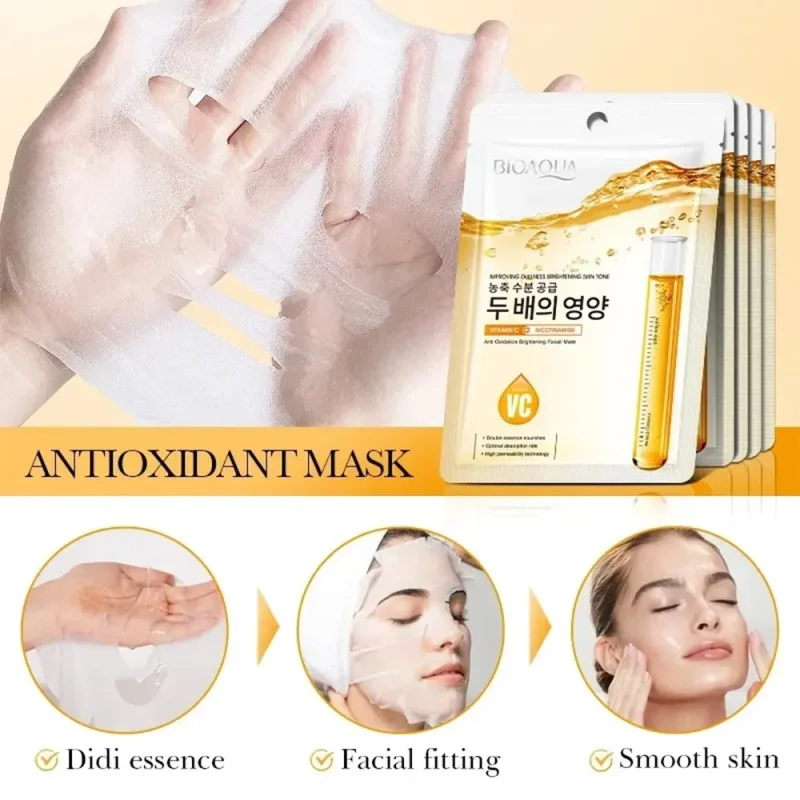 ماسک ورقه‌ای بیوآکوا Vitamin C & Nicotinamide - Image 2