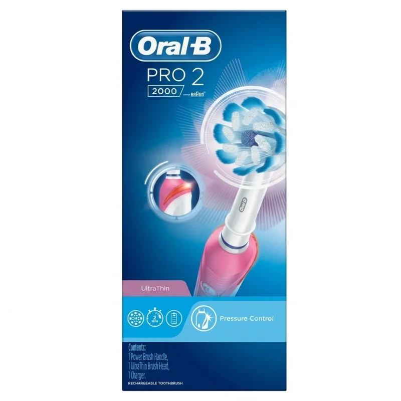مسواک برقی زنانه شارژی اورال بی مدل Pro2 2000 ultrathin - Image 2