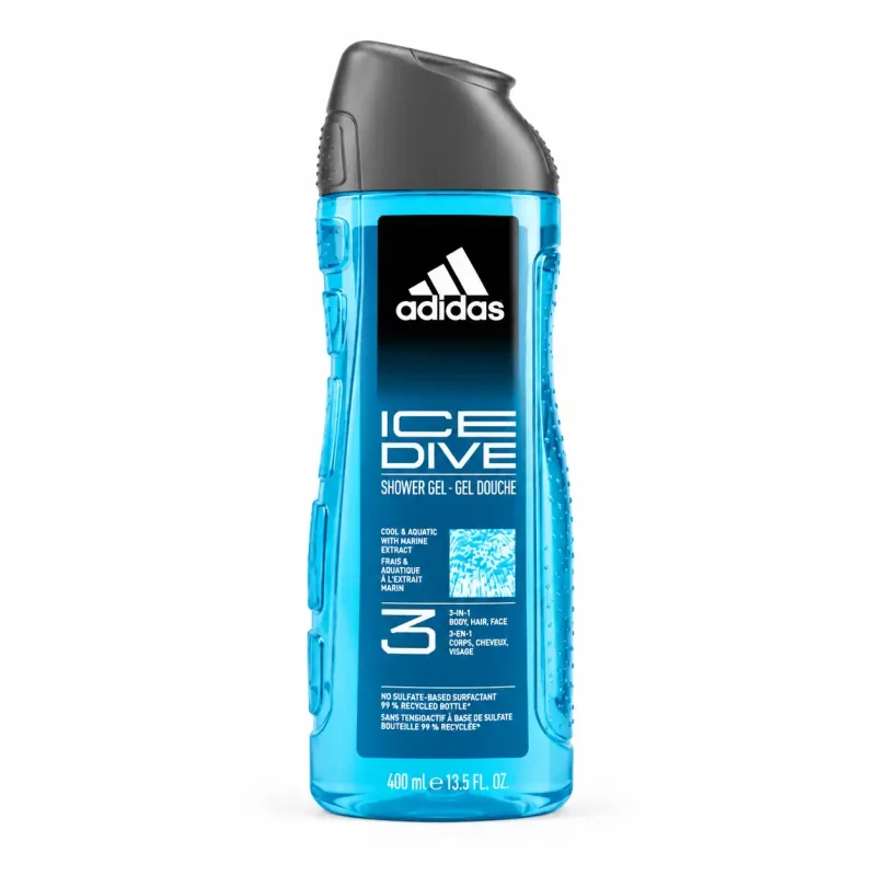 شامپو بدن مردانه آدیداس مدل Ice Dive حجم 400میل - Image 1