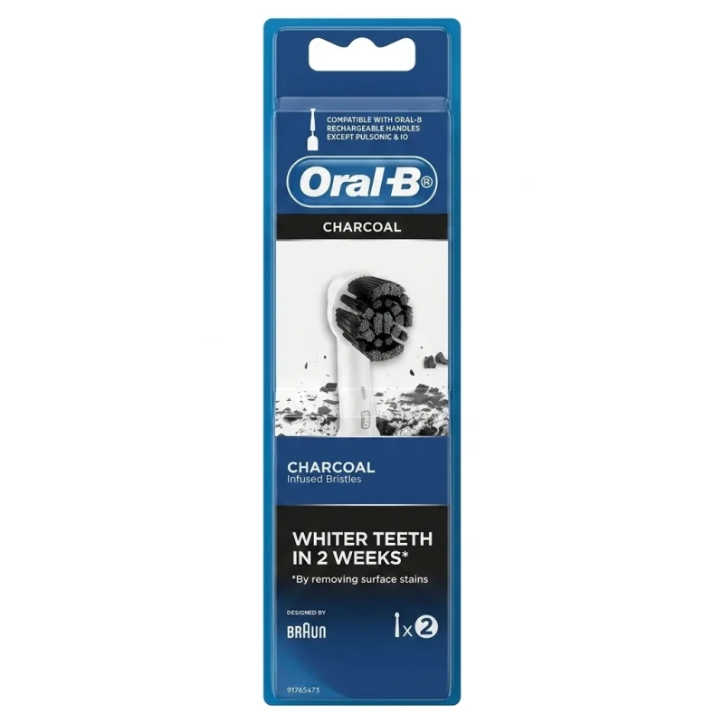 سری یدک مسواک برقی اورال بی مدل Charcoal بسته 2 عددی - Image 1