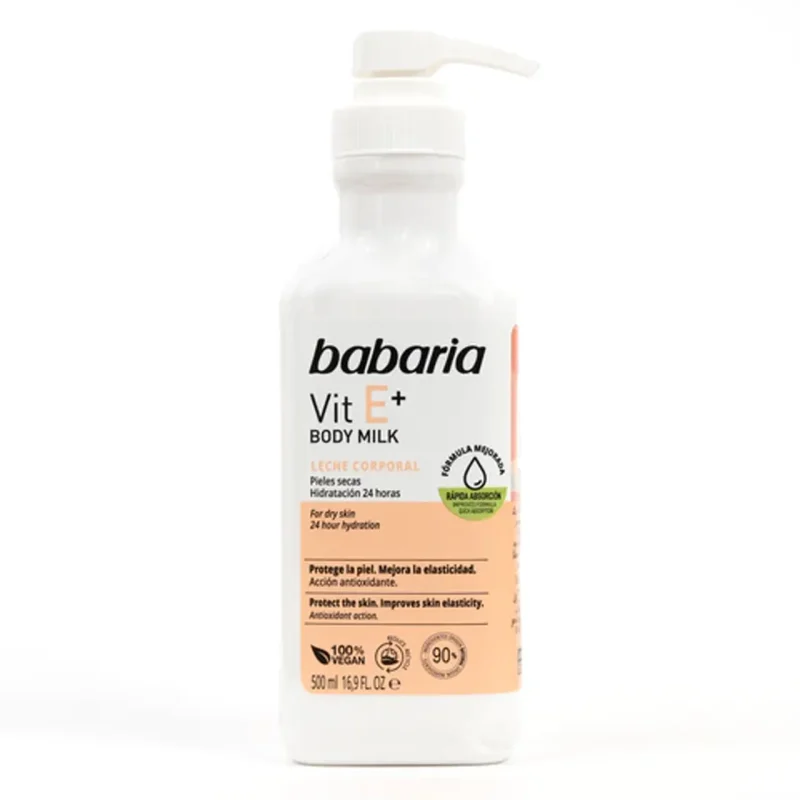 Babaria-BODY-MILK-VITAMINA-E-500-ml شیر بدن باباریا مدل Vitamin E حجم 500میل - Image 1
