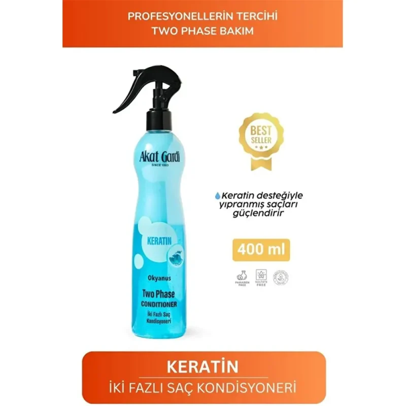 اسپری دوفاز مو آکات گاردی مدل Keratin حجم ۴۰۰ میل - Image 3