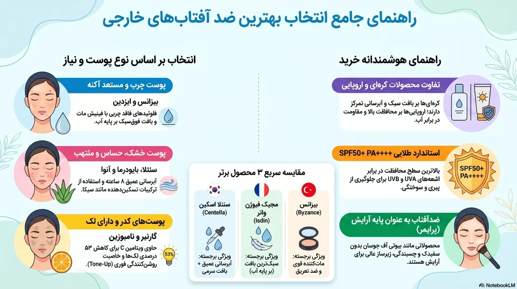 چگونه بهترین ضد آفتاب خارجی را انتخاب کنیم؟
