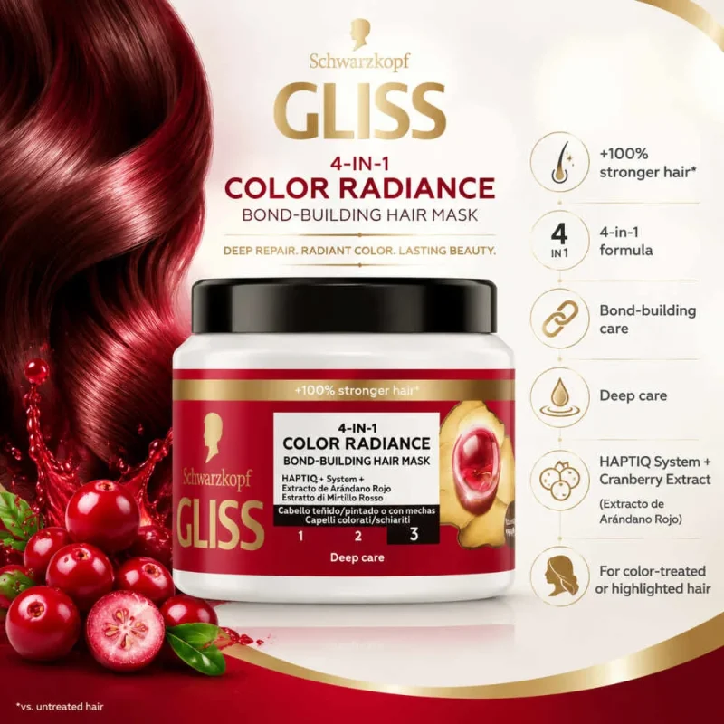 ماسک مو تثبیت‌کننده رنگ گلیس مدل Color Radiance حجم 400میل - Image 2