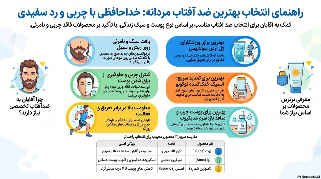 راهنمای انتخاب بهترین ضدآفتاب مردانه