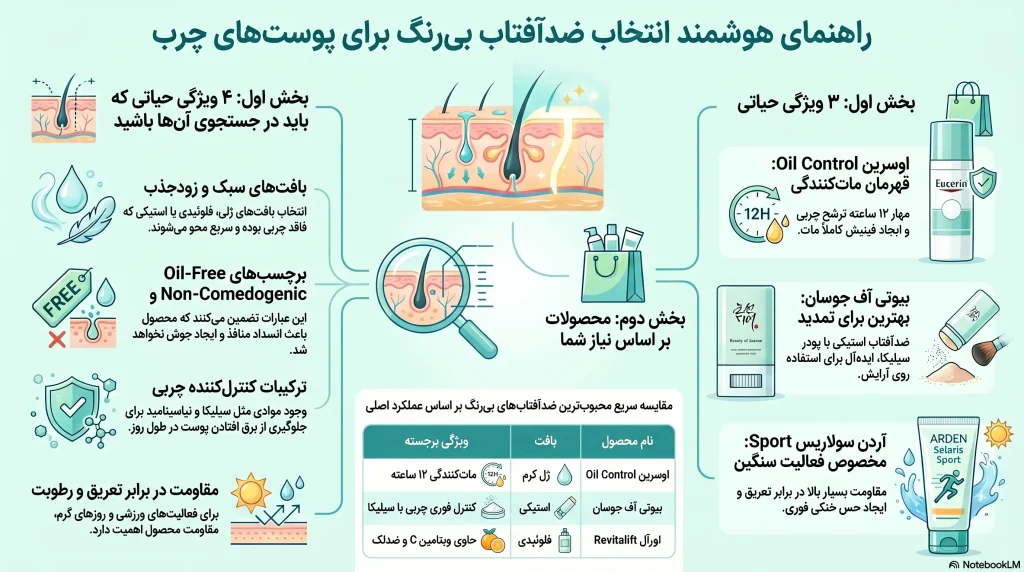 راهنمای انتخاب ضدآفتاب پوست چرب