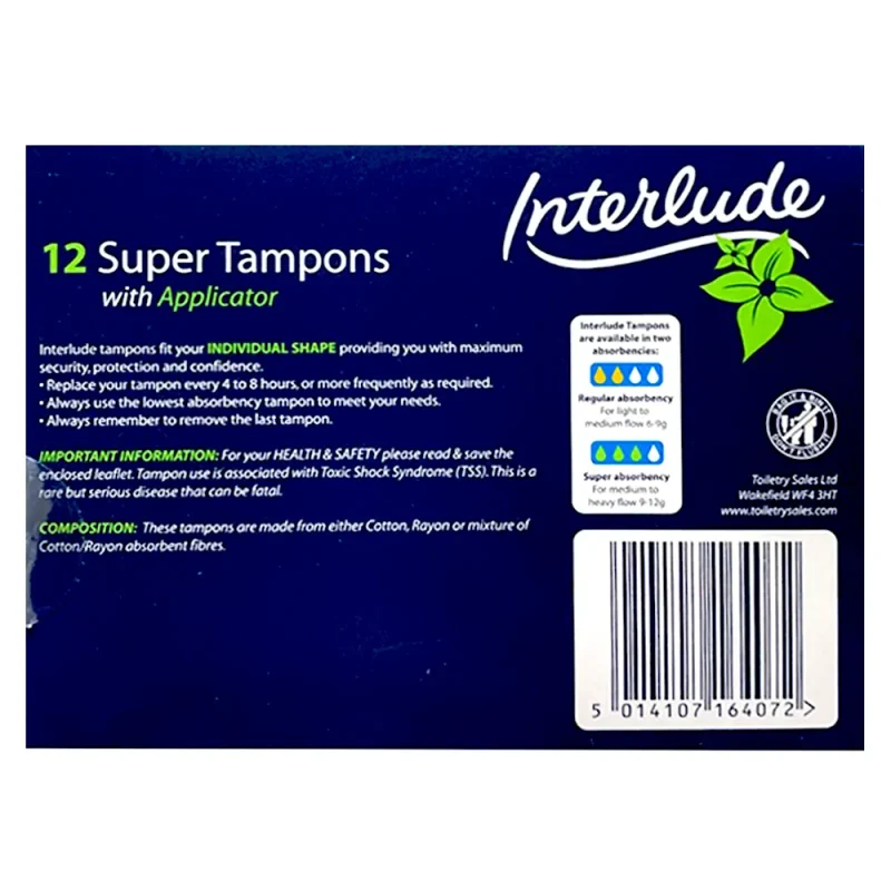 تامپون اینترلود مدل Super بسته ۱۲ عددی - Image 2
