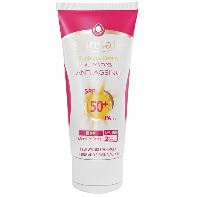 کرم ضد آفتاب ضدچروک رنگی سان سیف Anti-Ageing