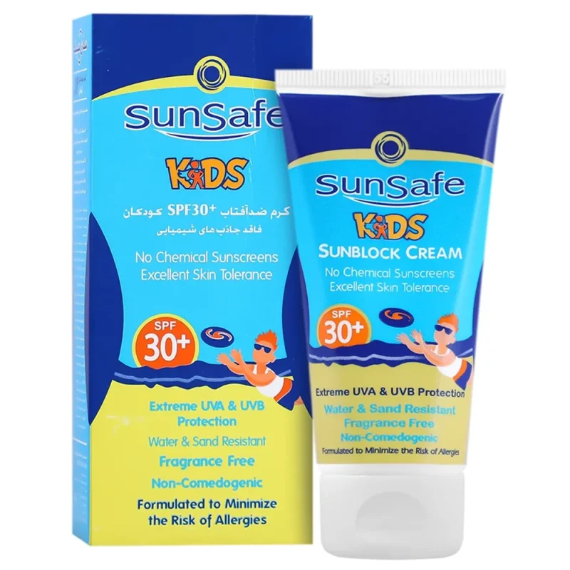 کرم ضد آفتاب کودک سان سیف Sunblock Cream حجم ۵۰ میل - Image 2