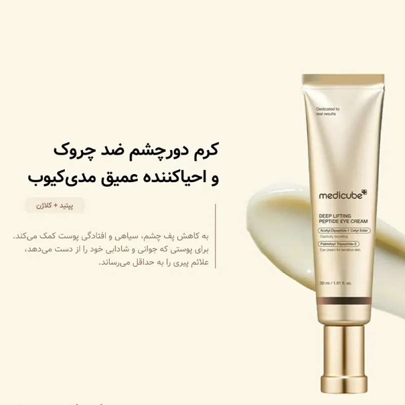 کرم دور چشم پپتاید مدیکیوب مدل Deep Lifting حجم ۳۰ میل - Image 4