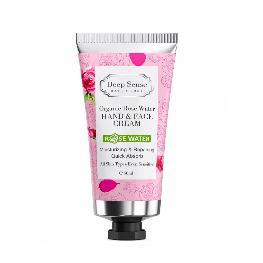 کرم مرطوب کننده گلاب دیپ سنس Rose Water حجم ۶۰ میل