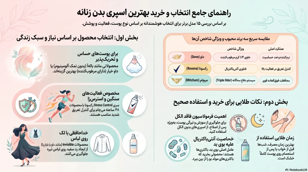 معرفی و بررسی بهترین اسپری بدن زنانه