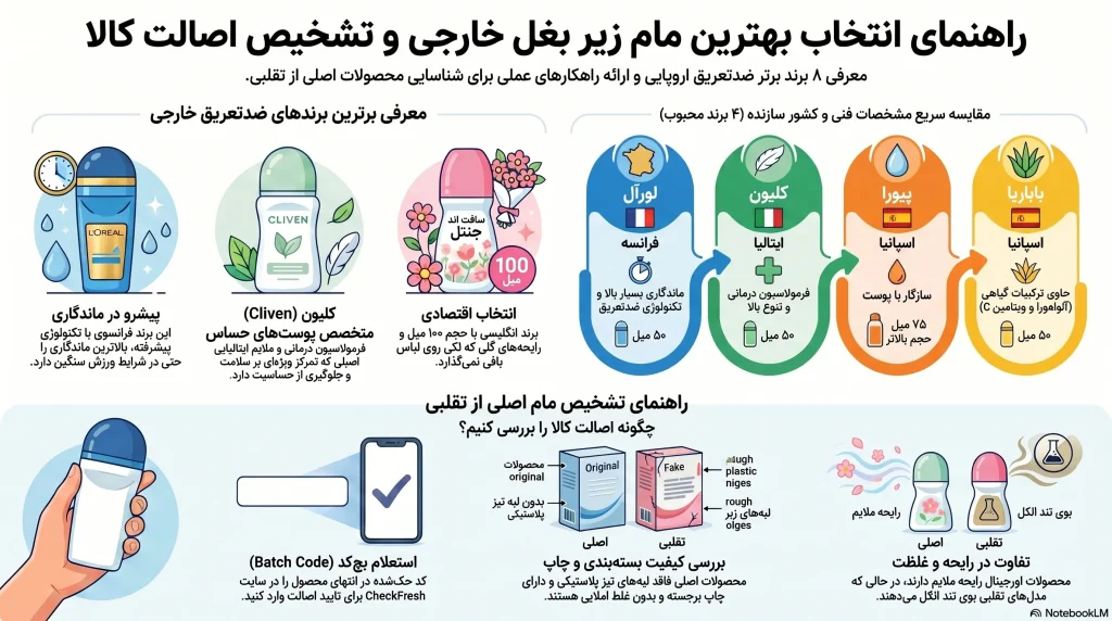 راهنمای خرید بهترین مارک مام زیر بغل خارجی