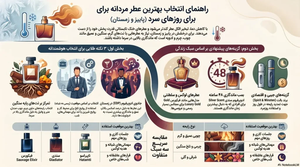 راهنمای خرید بهترین عطر مردانه برای پاییز و زمستان