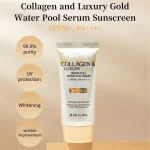 ضدآفتاب فلوئیدی 3W Clinic مدل Collagen & Luxury gold حجم 50میل - Image 2
