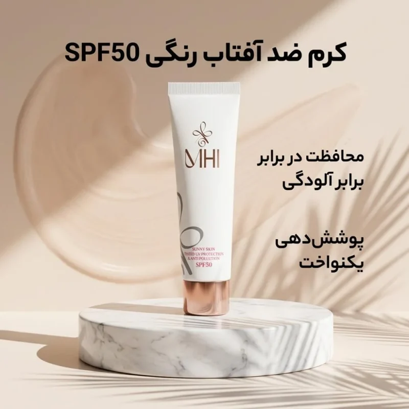ضدآفتاب رنگی ام اچ آی مدل SPF50 حجم 50میل - Image 2