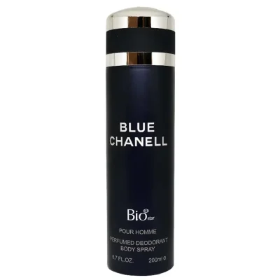 اسپری خوشبوکننده بدن بیو استار Blue Chanell حجم ۲۰۰ میل